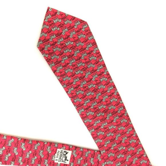 395074C V Hermes Tie Horse Pattern Silk - Picture 2 of 9